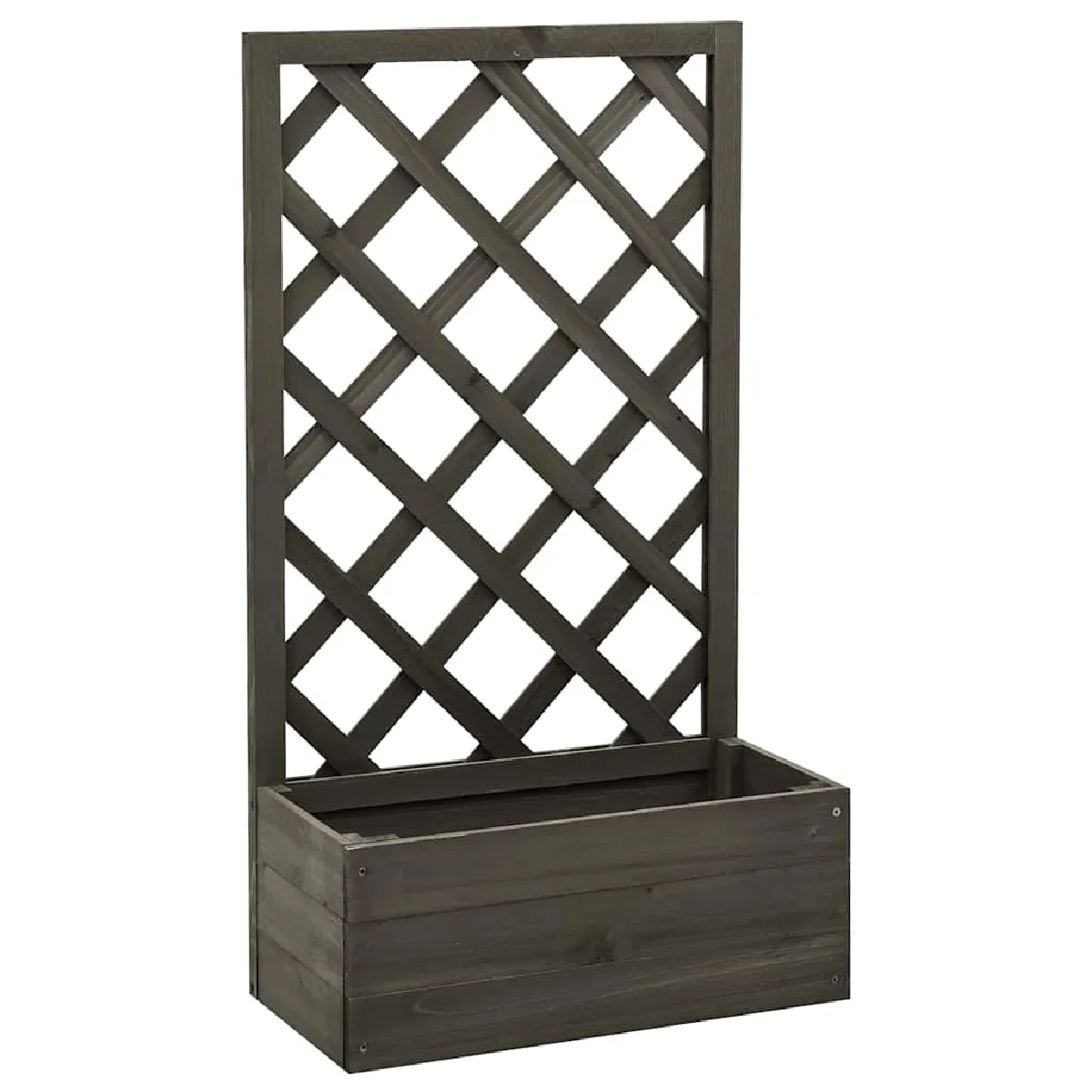 Vidaxl Jardinière à treillis de jardin Gris 50x25x90 cm Bois de sapin
