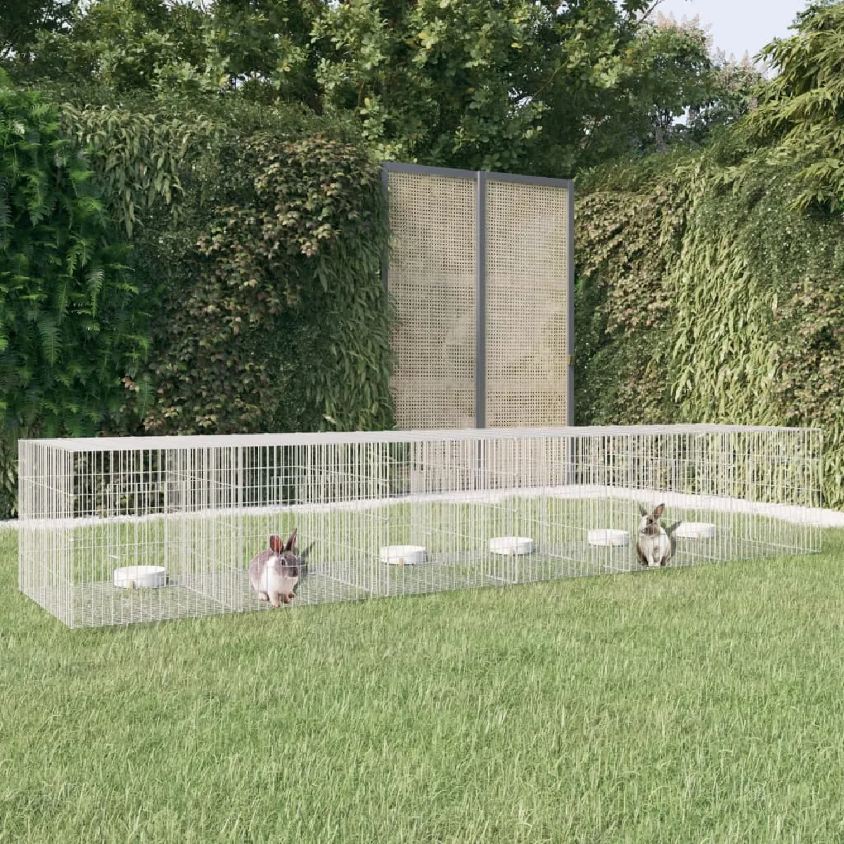 VidaXL Cage à lapin 6 panneaux 327x79x54 cm - vue 2