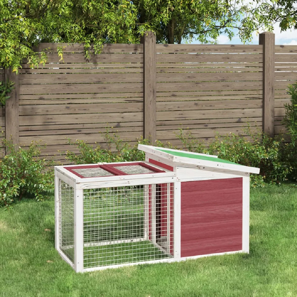 vidaXL Clapier Moka 100 5x54x55 Bois Massif - vue 2