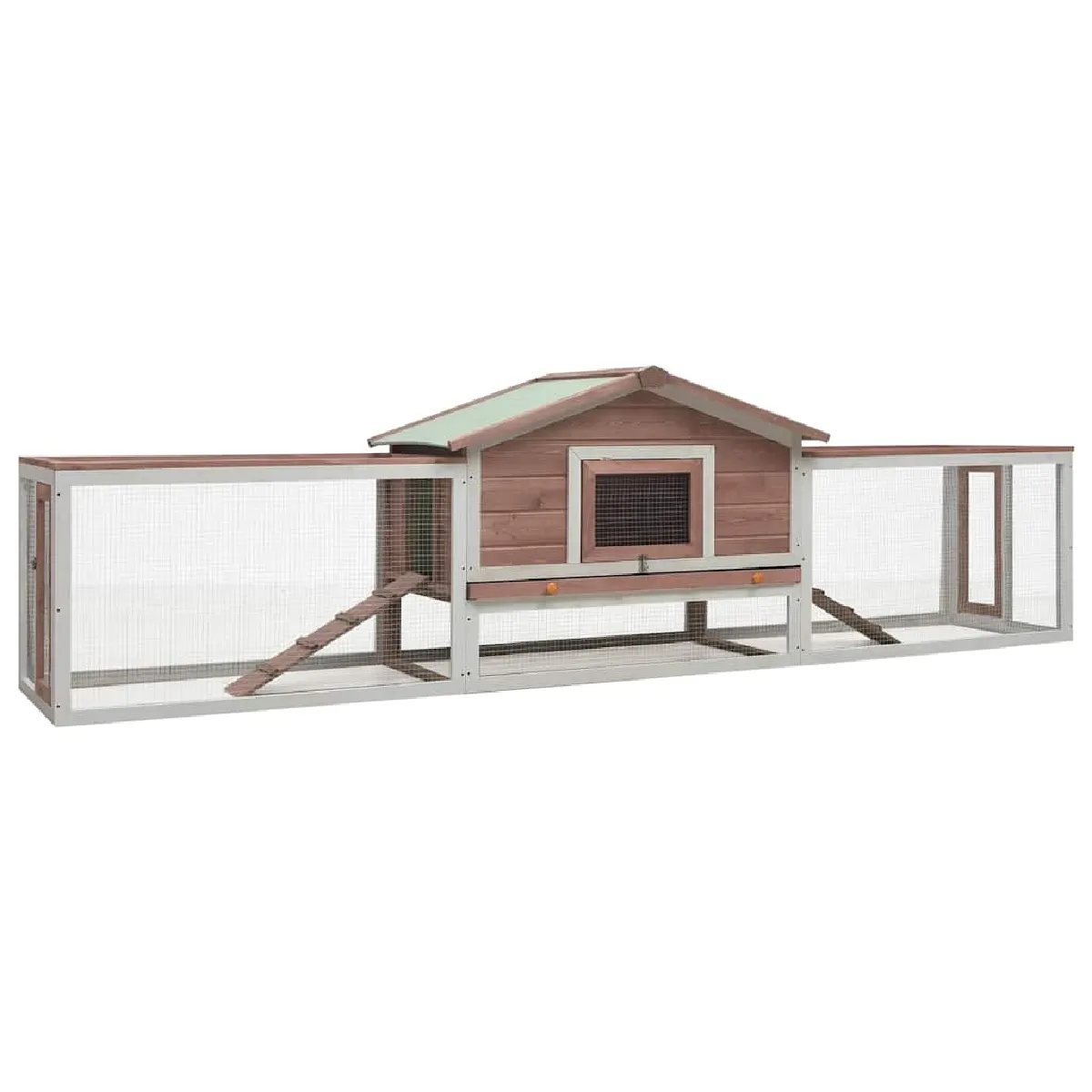 vidaXL Clapier Moka 310x70x87 cm - vue 2
