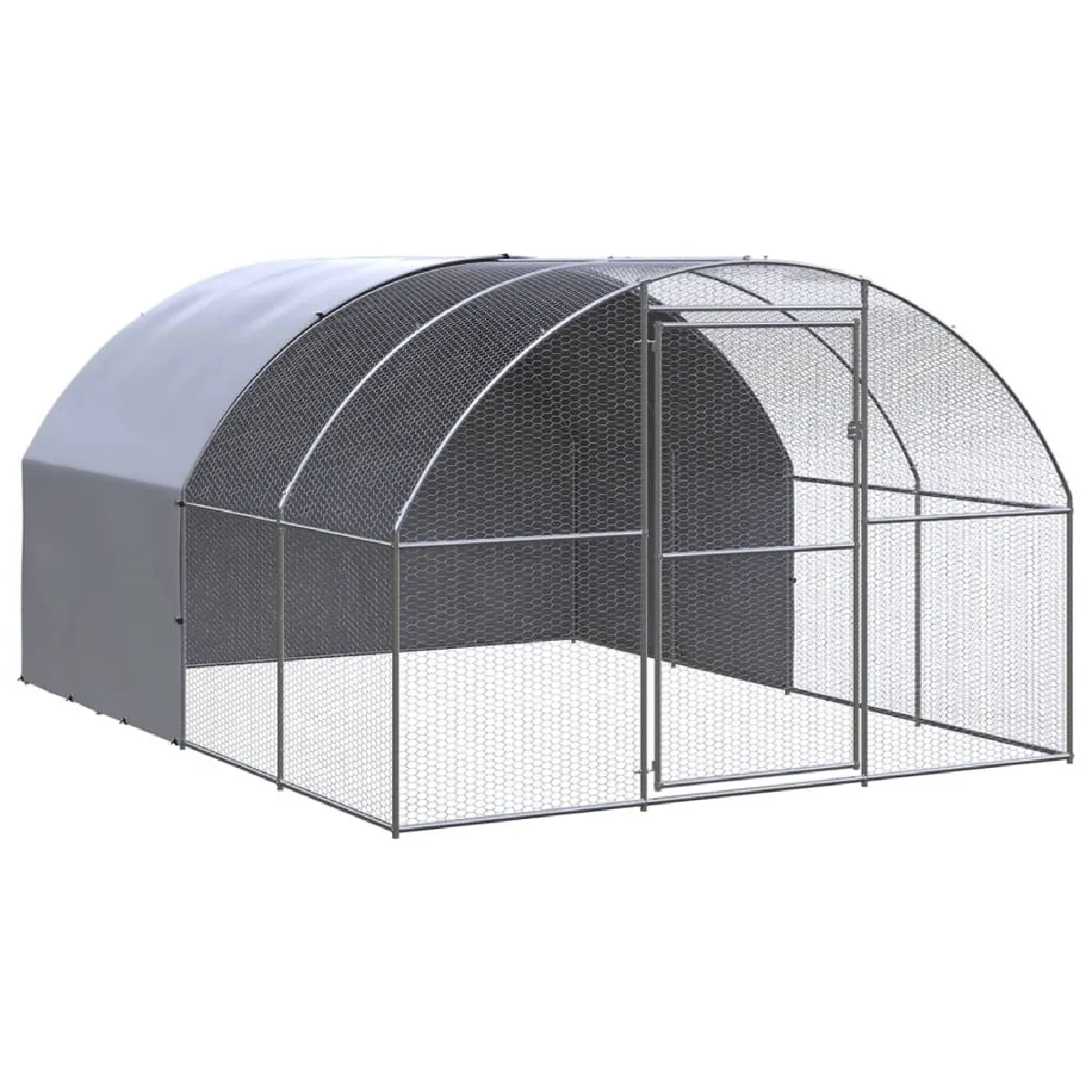vidaXL Poulailler 3x4x2 Acier galvanisé - vue 2