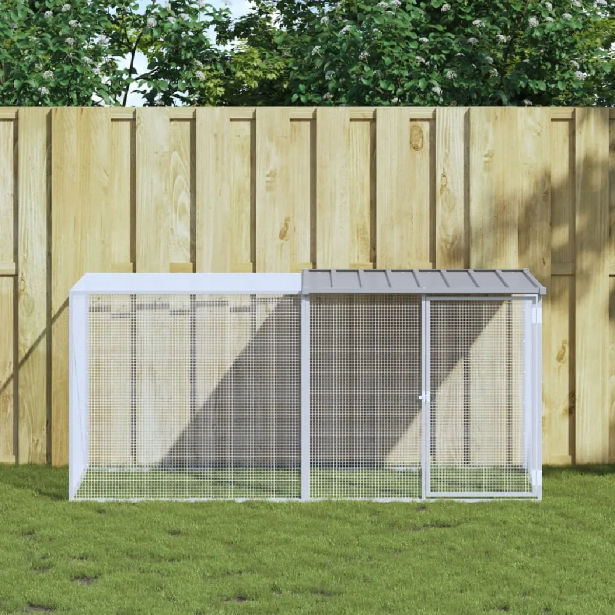 Poulailler VidaXL 203x98x90 cm – Acier Galvanisé, Design Ventilé - vue 5