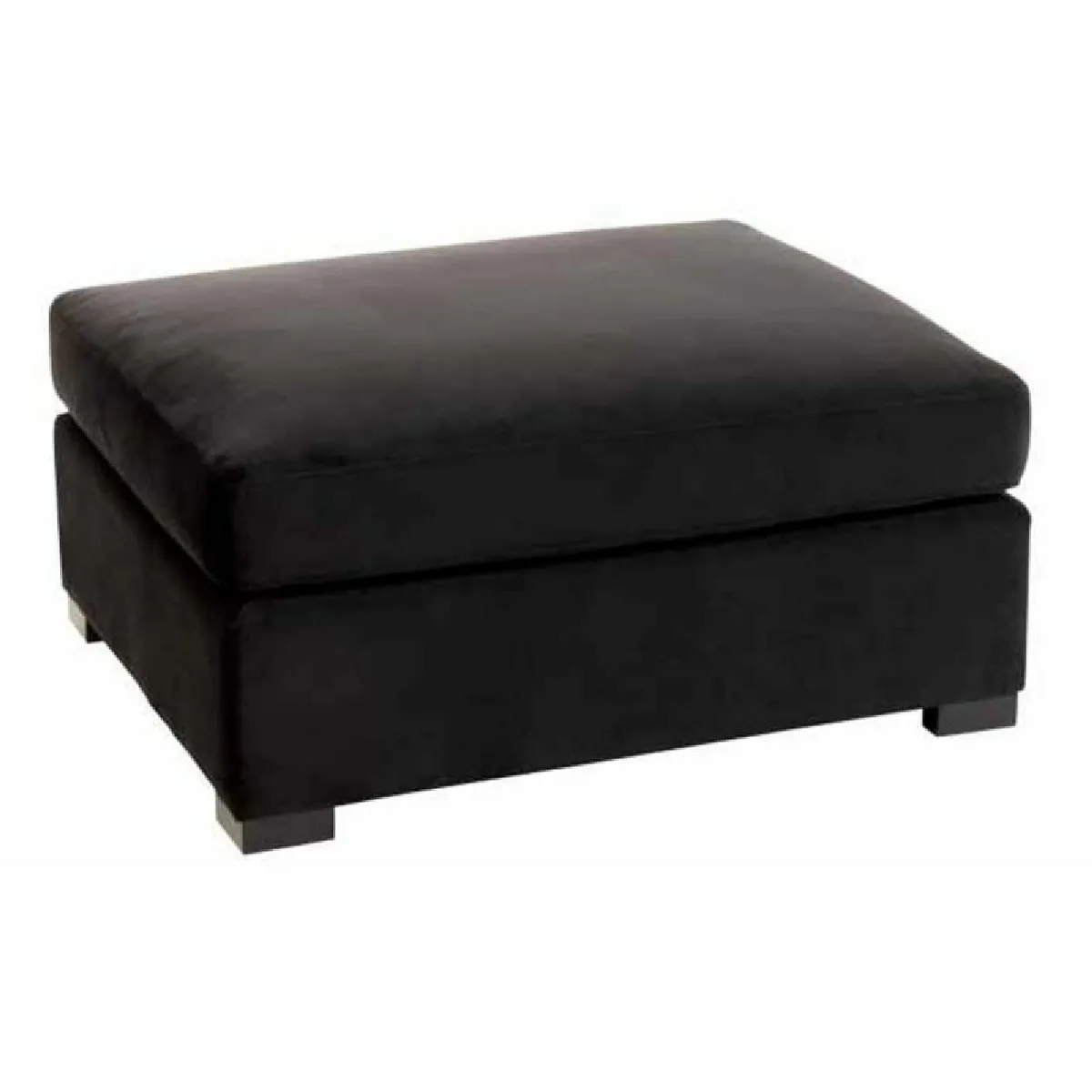 Paris Prix Noir Pouf Rectangulaire Velours