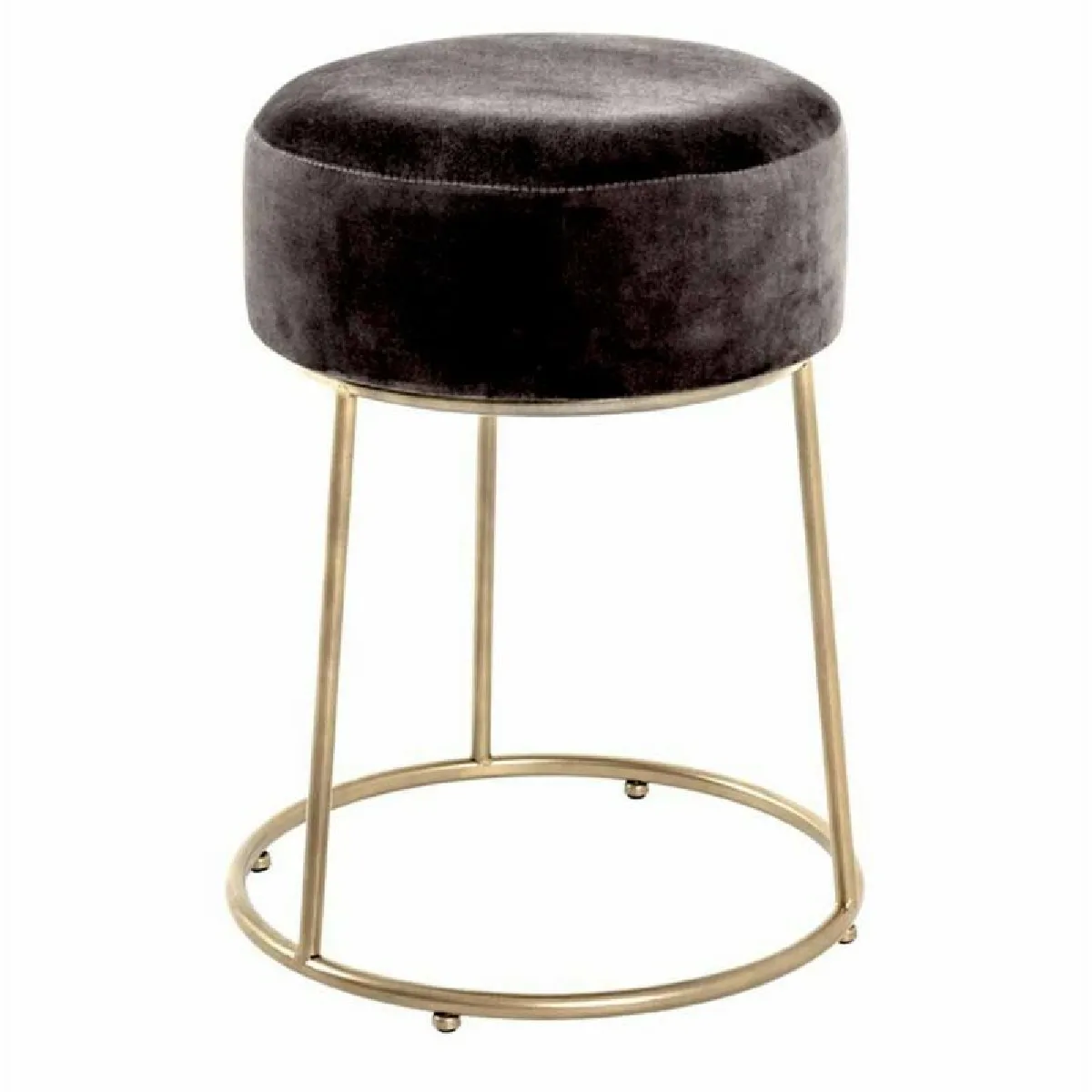 Paris prix Tabouret design en velours - Gris Paris prix Tabouret design en velours - Gris