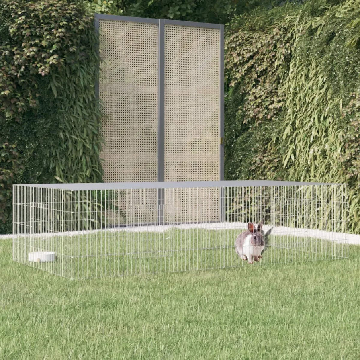 vidaXL Cage à lapin 2 panneaux 220x110x55 cm - vue 2