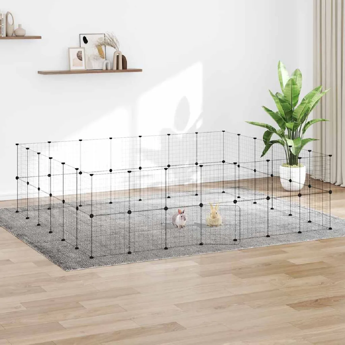 VidaXL Cage animaux 52 panneaux