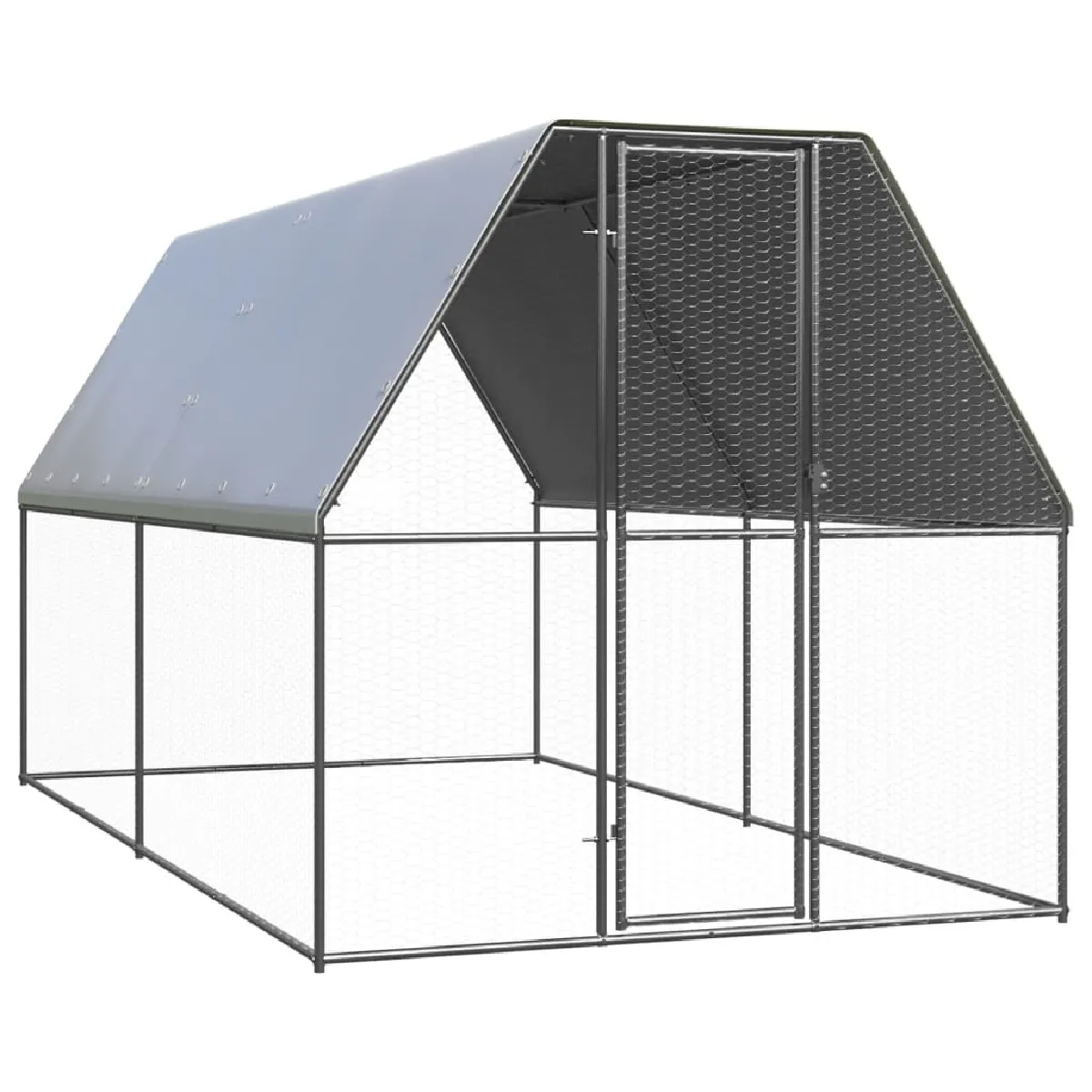 vidaXL Poulailler extérieur 2x4x2 Acier - vue 2