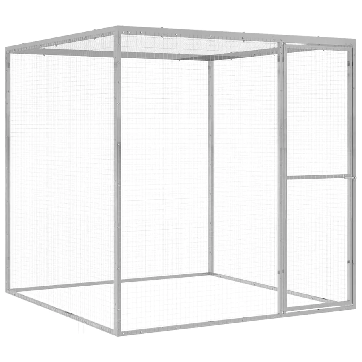 vidaXL Cage acier galvanisé 1 5x1 5x1 5 pour chat - vue 2