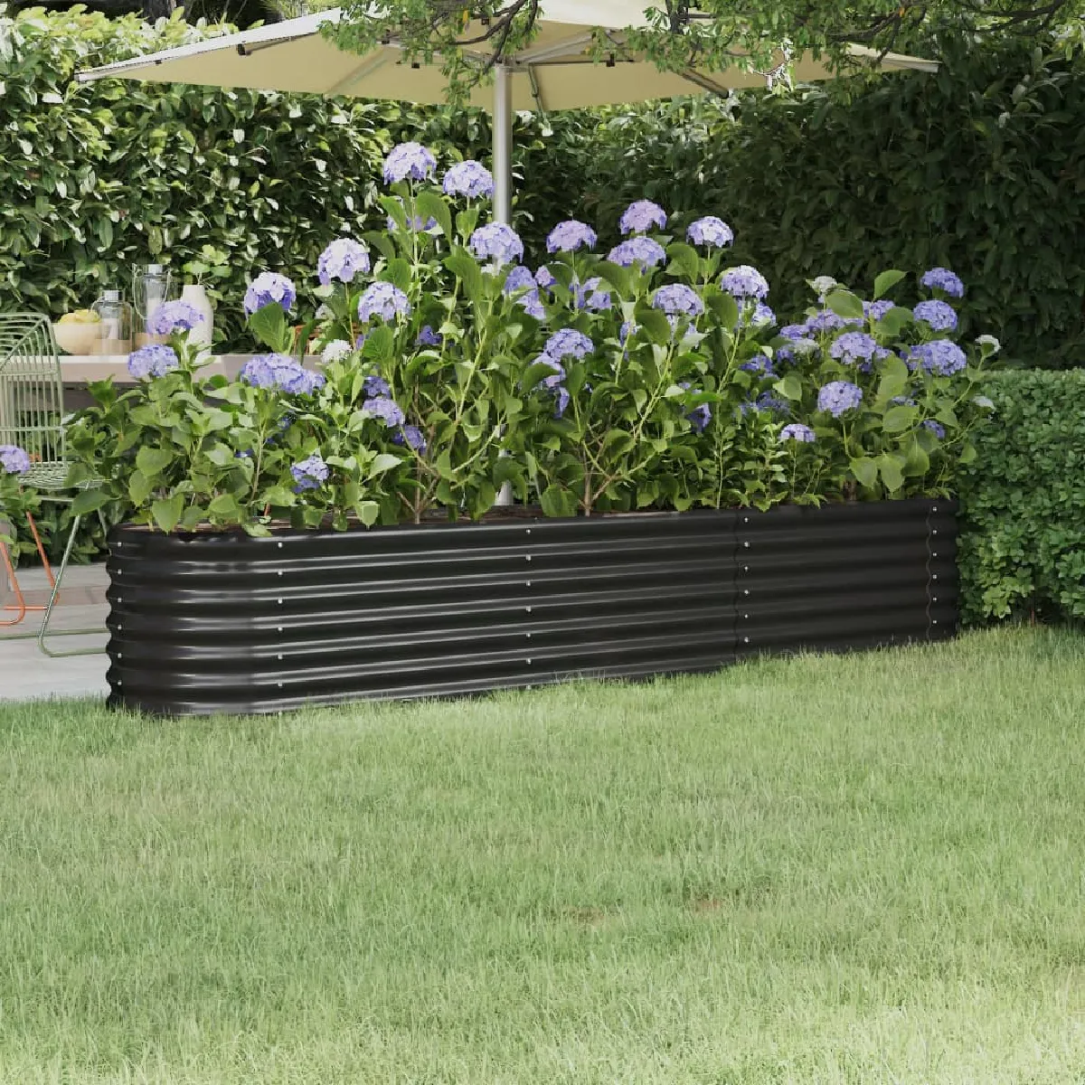 Vidaxl Lit Surélevé Jardin Acier - Anthracite