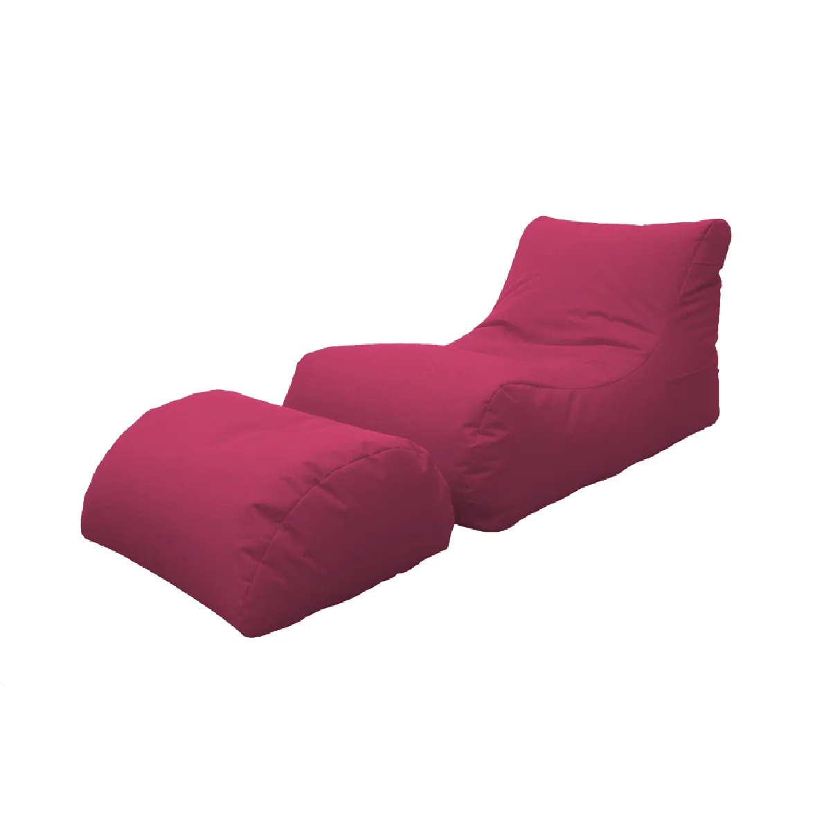 Alter Chaise longue avec pouf - Fuchsia Alter Chaise longue avec pouf - Fuchsia