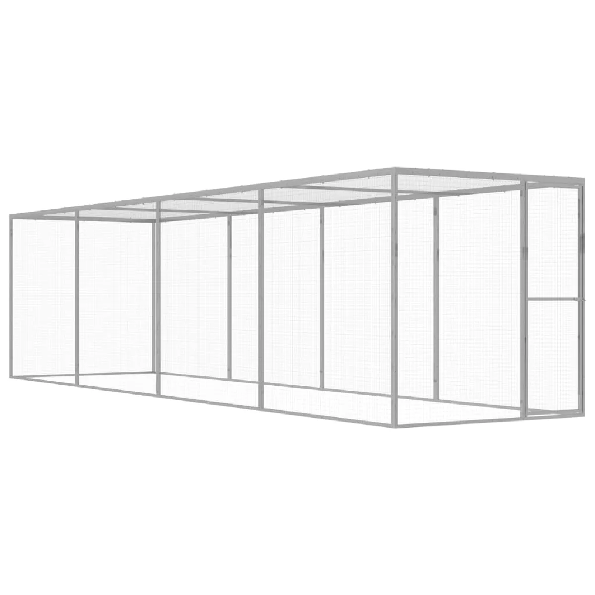 Comparer les prix de vidaXL Cage chat 6x1,5x1,5 m Acier galvanisé