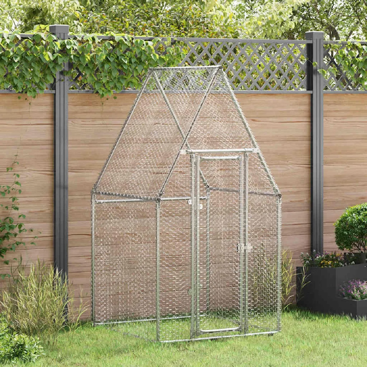 vidaXL Cage poules 100x100x190 cm - vue 2