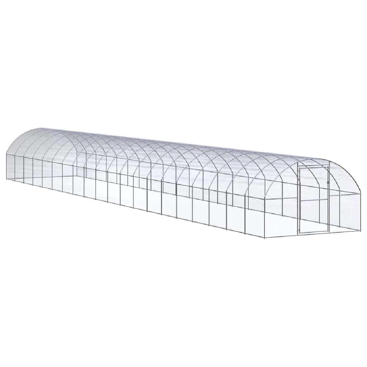 Vidaxl Poulailler d'extérieur 3x20x2 m Acier galvanisé - vue 1