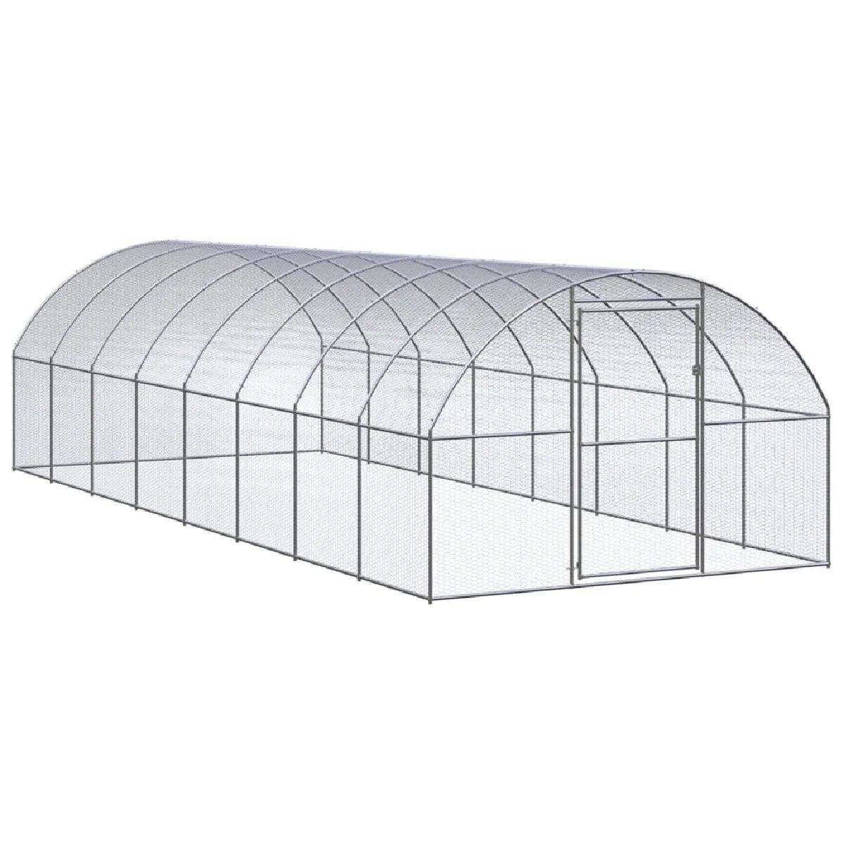 vidaXL Poulailler extérieur 3x8x2 Acier galvanisé - vue 2