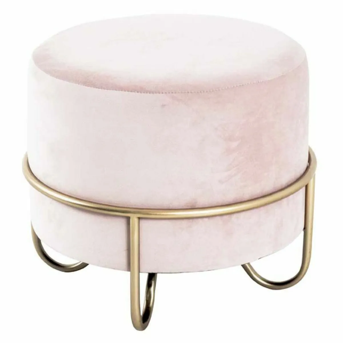 Paris Prix Pouf Rond Coralie - Crème