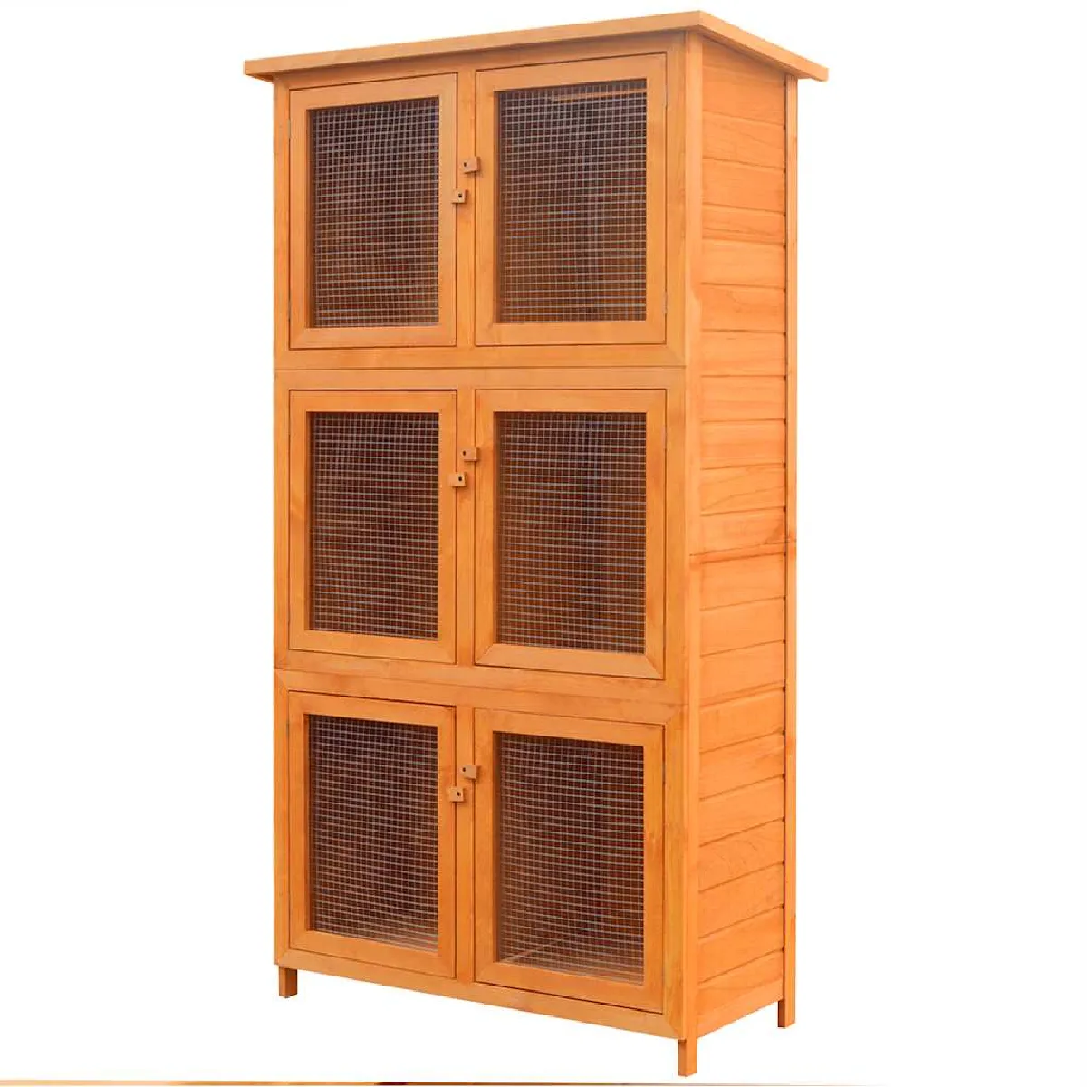 vidaXL Cage pour animaux 6 compartiments Bois - vue 2