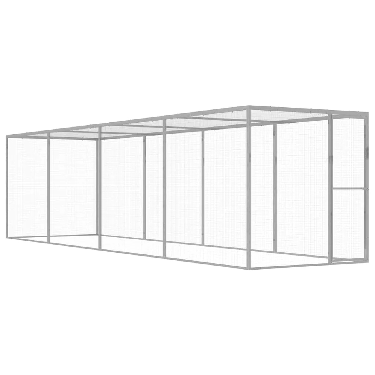 vidaXL Cage chat 6x1,5x1,5 m Acier galvanisé