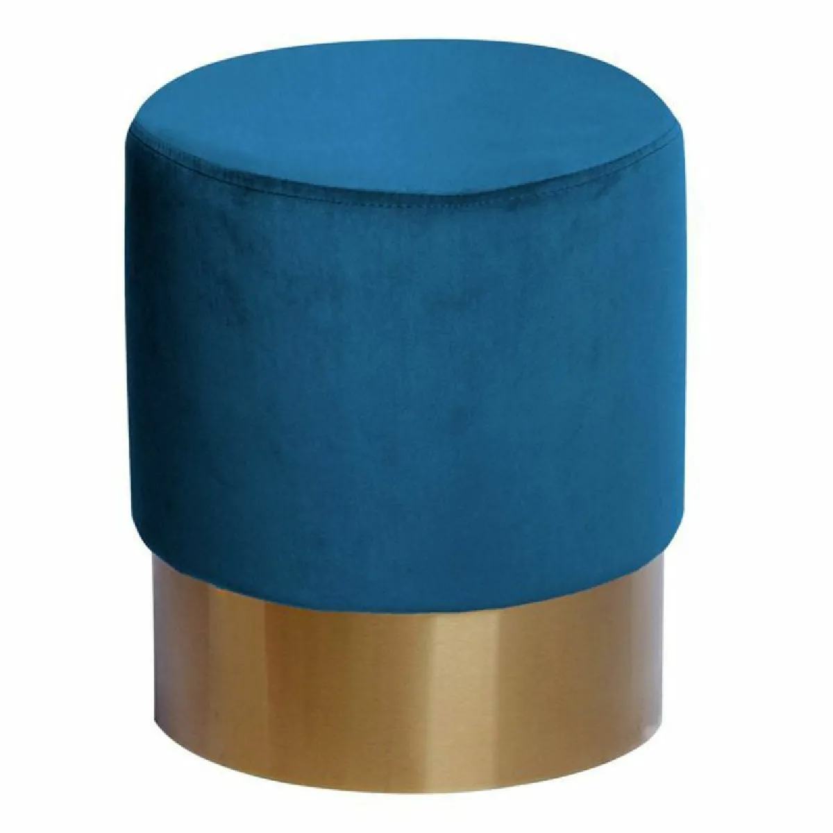 GENERIQUE - Pouf Rond Design Nano - 42cm - Bleu - Image 3
