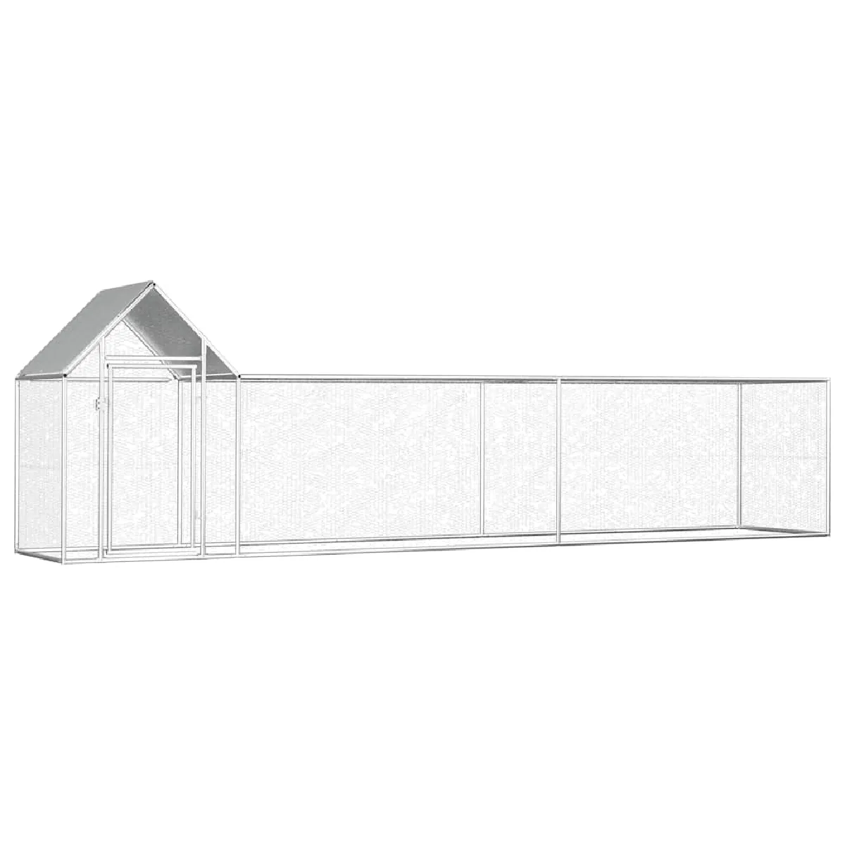 vidaXL Poulailler 5x1x1,5 m Acier galvanisé