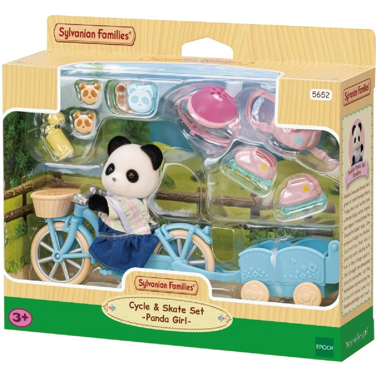Sylvanian Family 5652 : La fille panda son vélo et sa remorque Epoch d'enfance