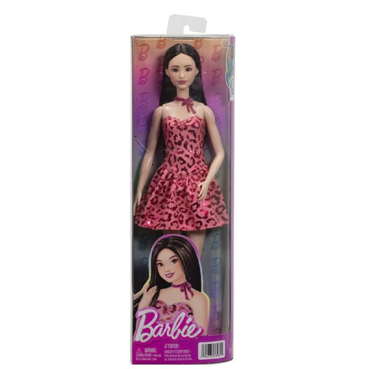 Mattel Barbie poupée Fashionista - robe violet et blanc