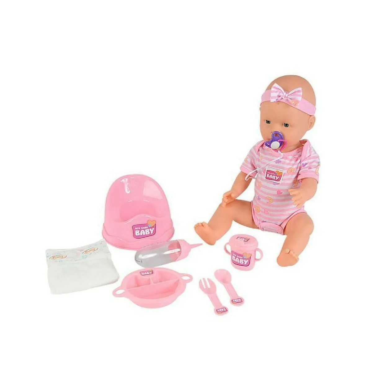 Simba - New Born Baby - Poupon - 43 cm - Rose - Image 3