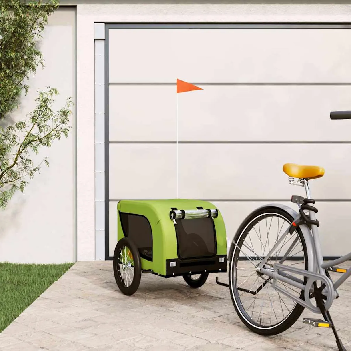 Non Communiqué Vert/Noir Remorque De Vélo Pour Animaux De Compagnie Et - Image 3
