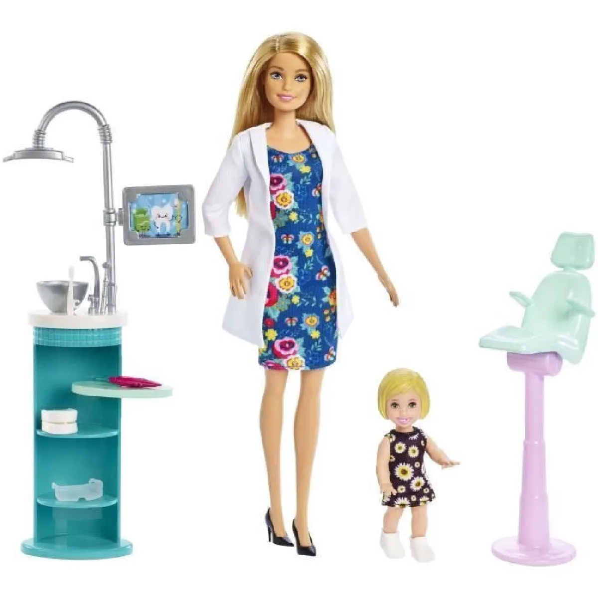 Barbie Coffret Poupée Barbie Dentiste Blonde - vue 8