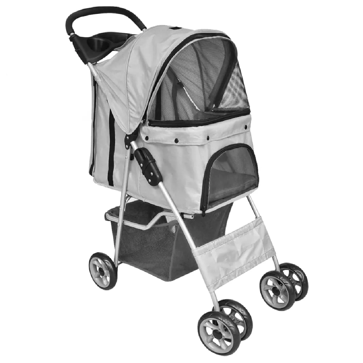 vidaXL Poussette pliable chienschats - vue 2