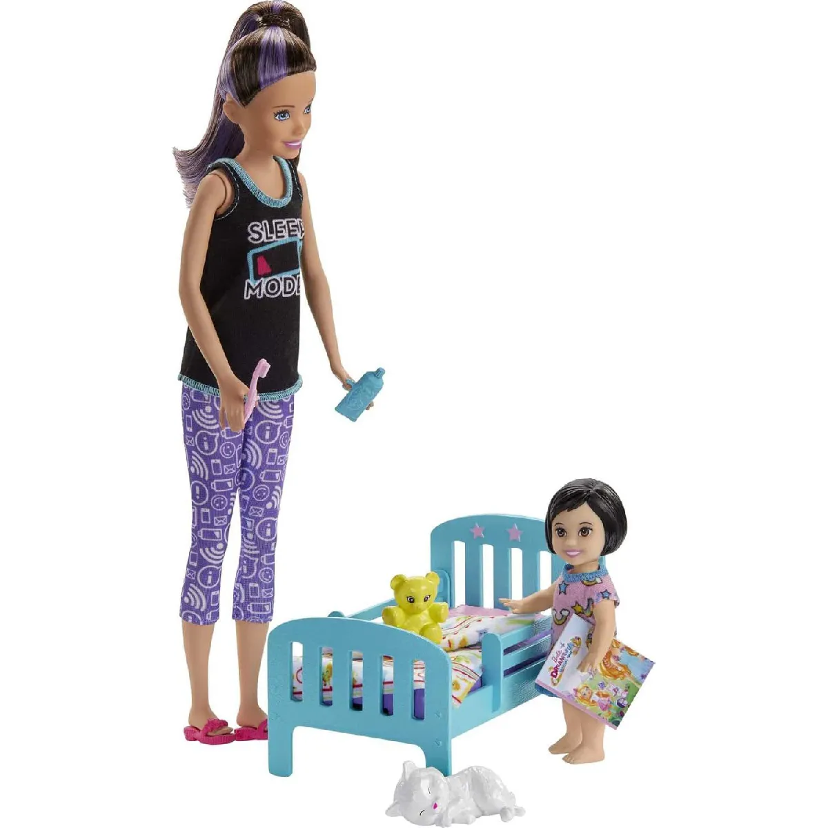 Poupée Barbie Skipper Babysitter Mattel GRP40 – 6 Accessoires, Non Interactif, Dès 3 Ans