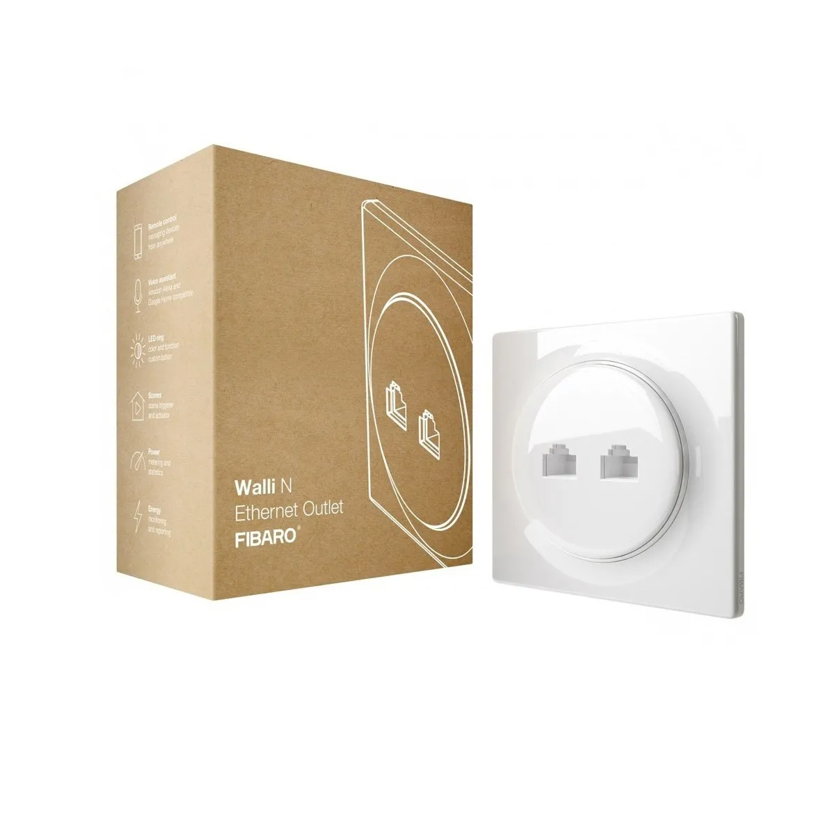 Fibaro Prise Murale Ethernet Walli N