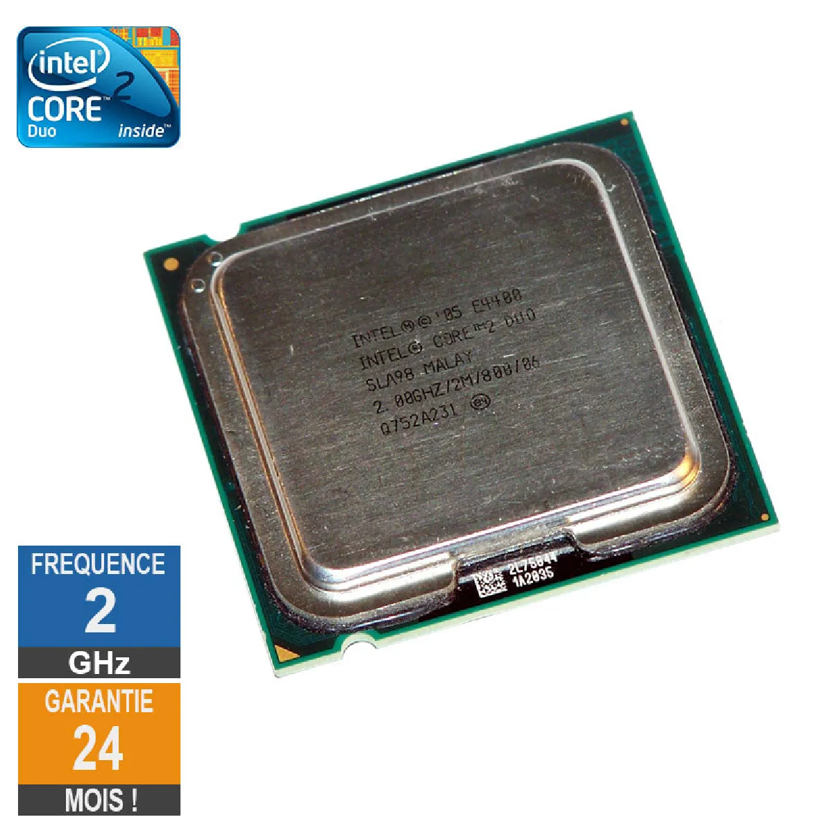 Processeur Intel Core 2 Duo E4400 2GHz SLA98 LGA775 2Mo - vue 2