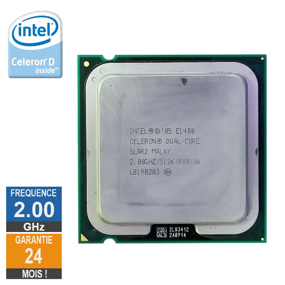 Processeur Intel Celeron D E1400 2.00GHz SLAR2 LGA775 0.512Mo - vue 2