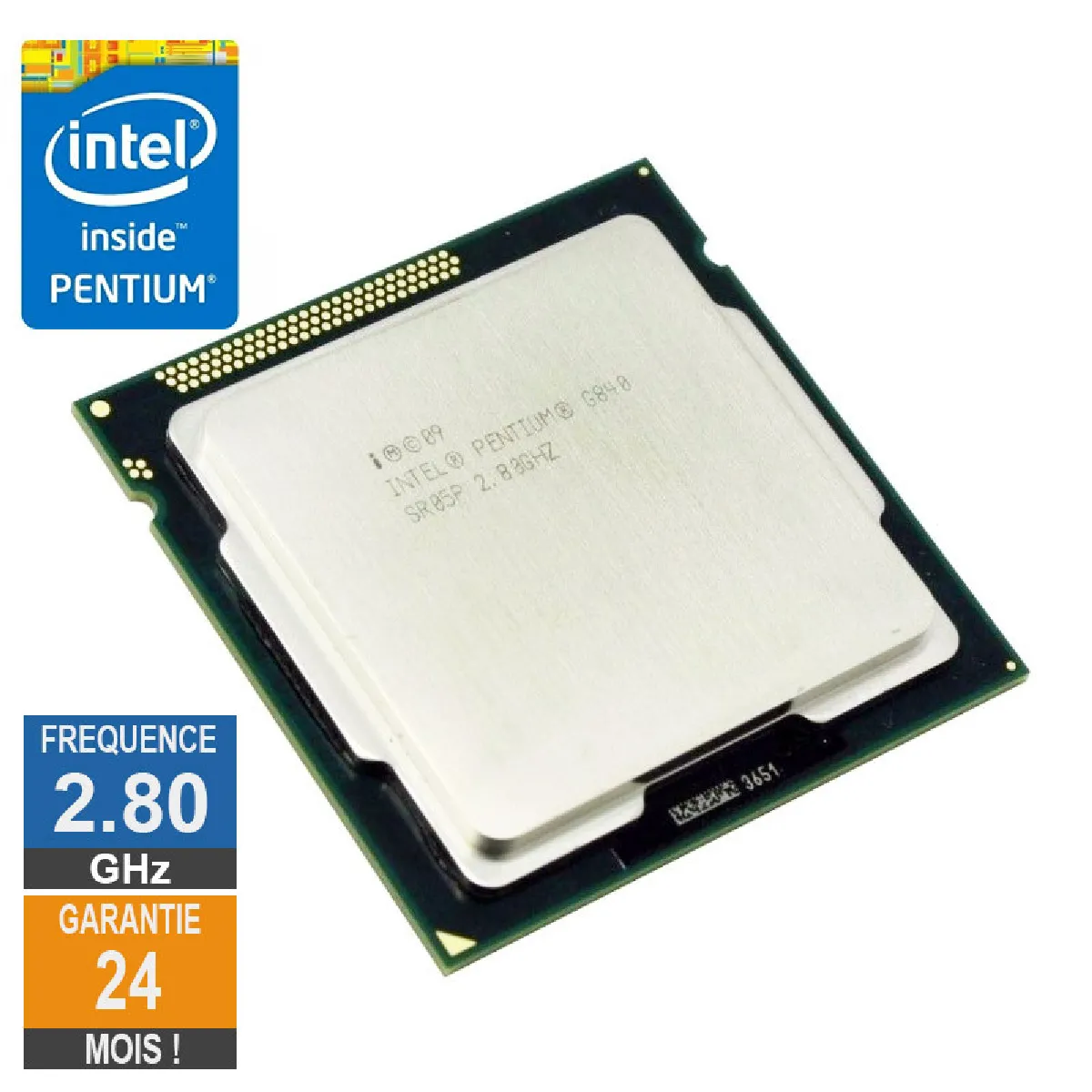 Processeur Intel Pentium G840 2.80GHz SR05P FCLGA1155 3Mo - vue 2