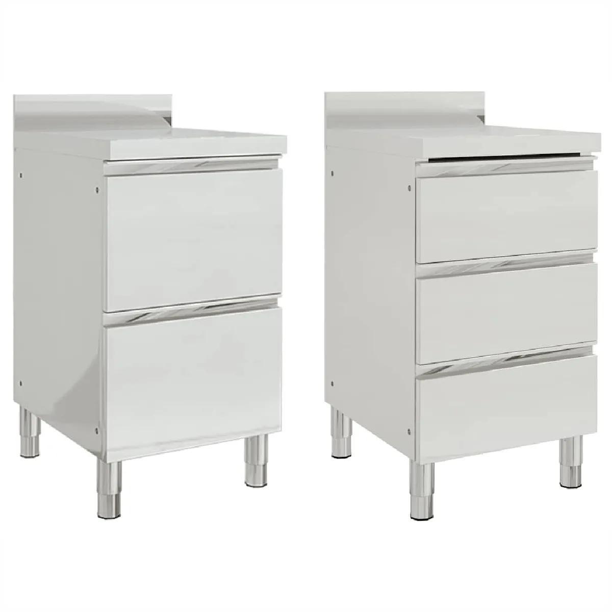 vidaXL Armoire cuisine commercial 2 pcs Inox