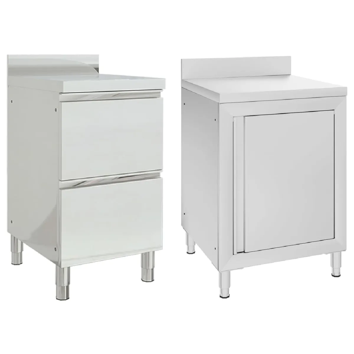 vidaXL Armoire cuisine commercial 2 pcs Inox - vue 2