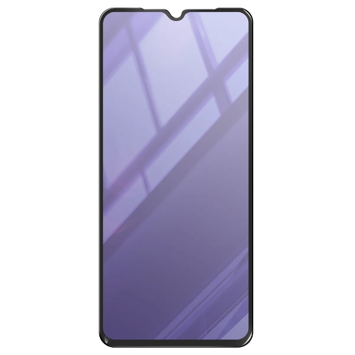 Avizar Bleue/Noir Protège Écran Pour Galaxy A14 4G Et 5G Verre Trempé Anti-Lumière