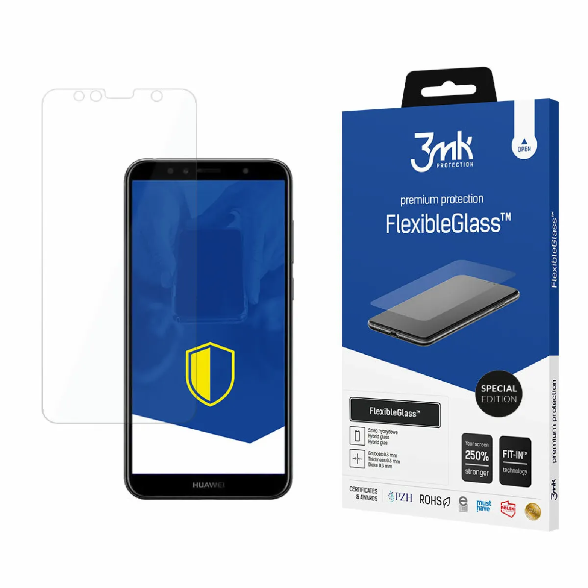 Hybridglas 3MK Huawei Y6 2018 - FlexibleGlass™ - Special Edition