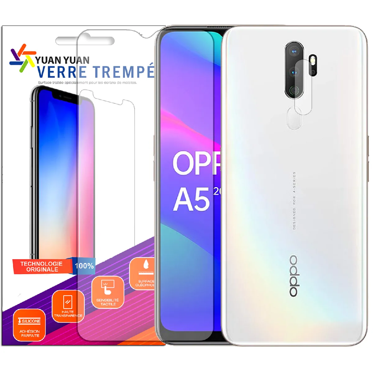 Visiodirect Verre Oppo A9 2020 + Caméra