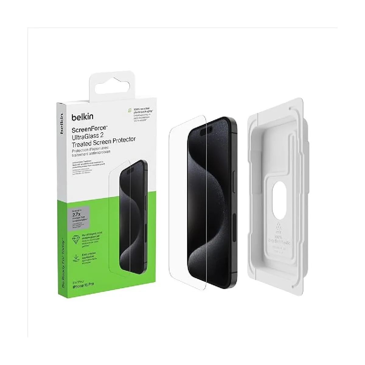 Belkin ScreenForce UltraGlass 2 pour iPhone 15 Pro