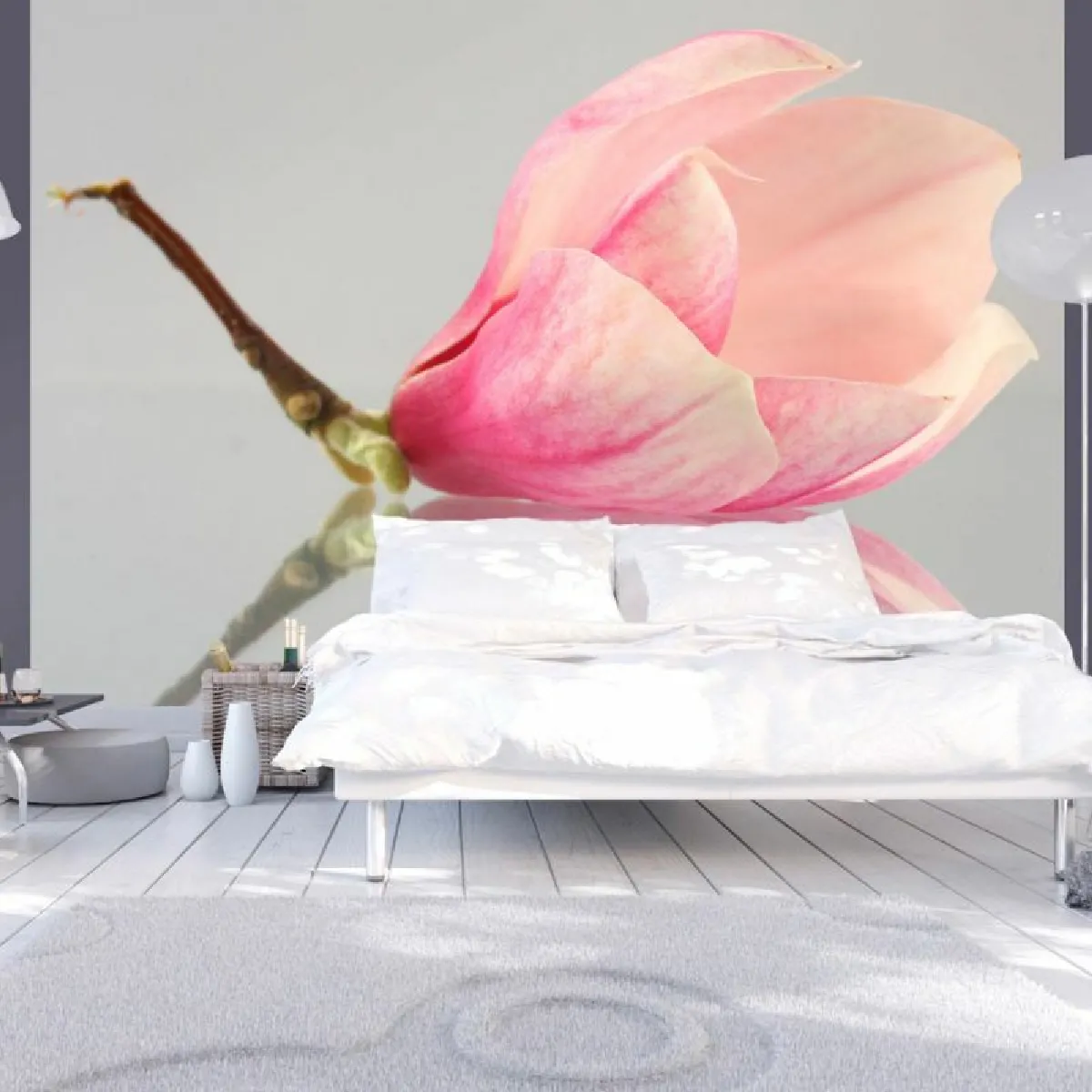 Papier Peint Fleur de Magnolia Solitaire