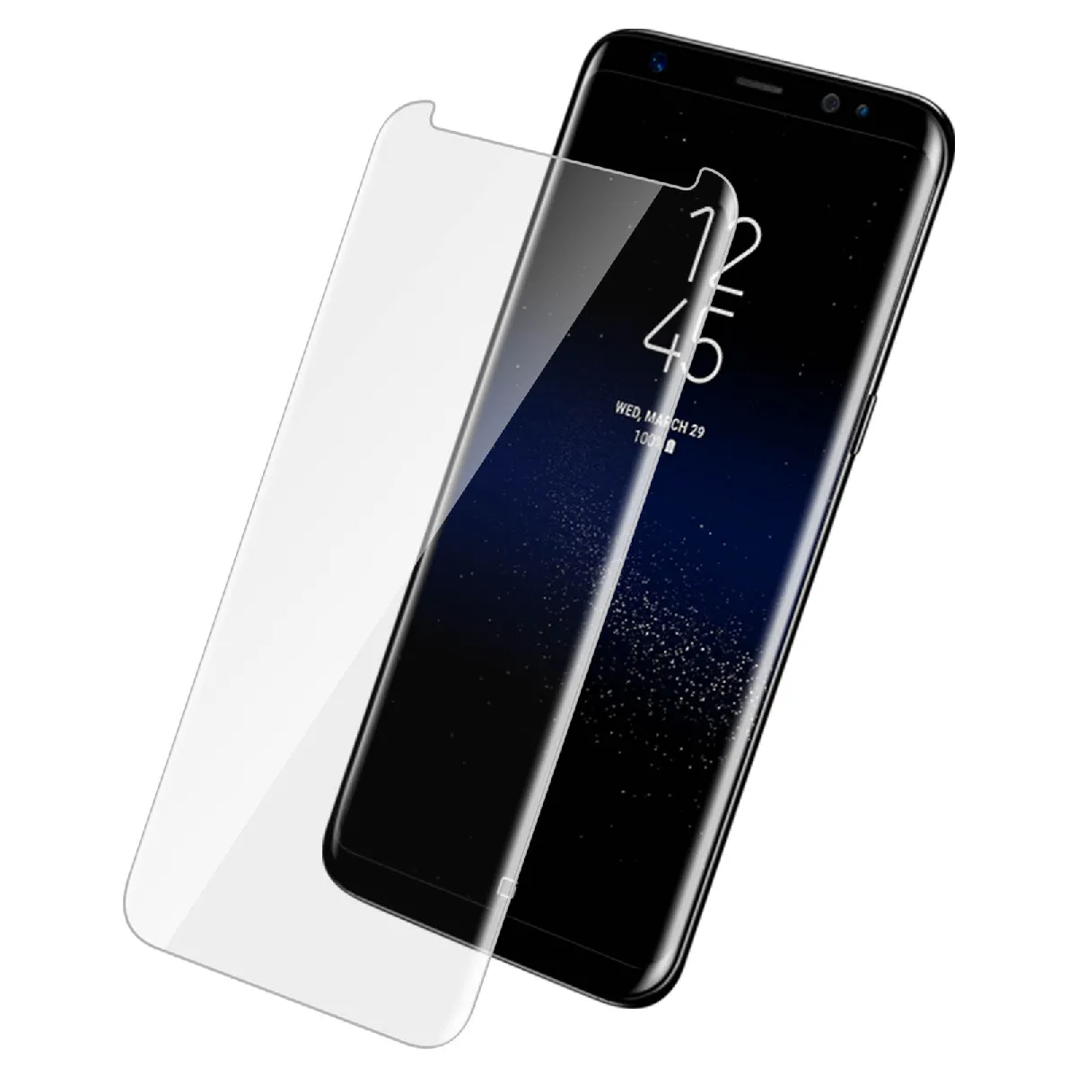Avizar Film Pour Samsung Galaxy S8 Plus Verre Trempé Incurvé Transparent