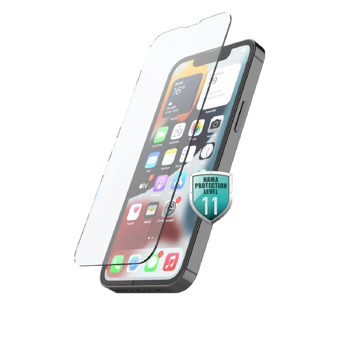 Hama Noir Verre De Protection Full-Screen 3D Pour Apple Iphone 13 Pro Max, - Neuf - Image 3
