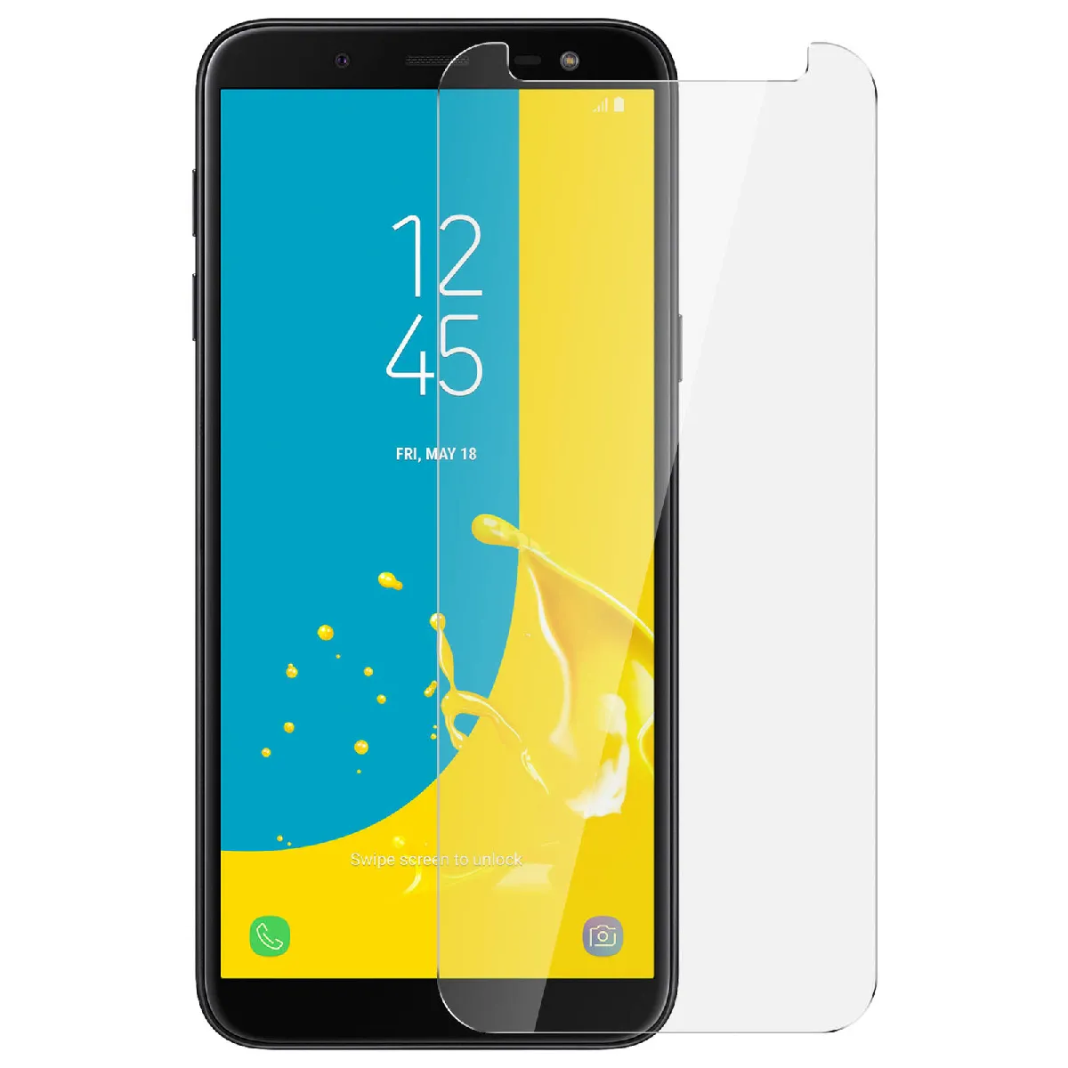 Avizar Film Pour Samsung Galaxy J6 Protection Verre Trempé Dureté 9H Anti-Explosion Transparent