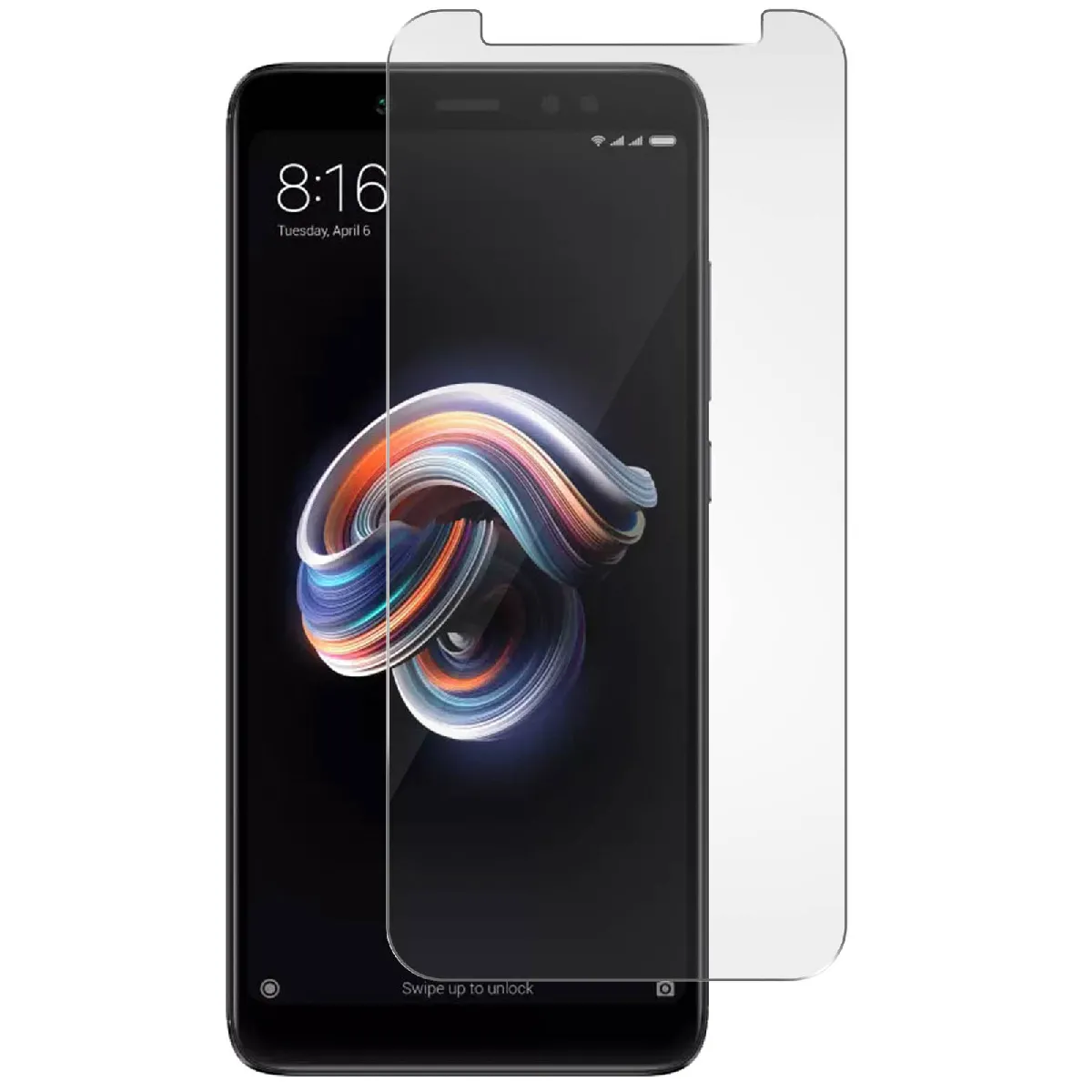 Avizar Film Pour Xiaomi Redmi Note 5 Protection Verre Trempé Dureté 9H Anti-Explosion Transparent