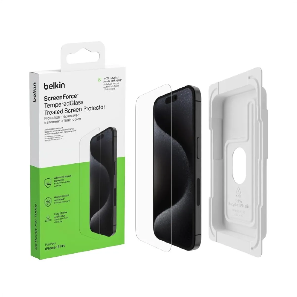 Belkin ScreenForce UltraGlass 2 Tempered iPhone 15 Pro - vue 10