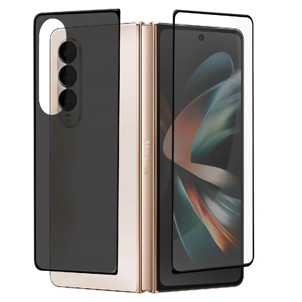Avizar Film Avant Et Arrière Pour Galaxy Z Fold 4 Verre Trempé 9H Transparent