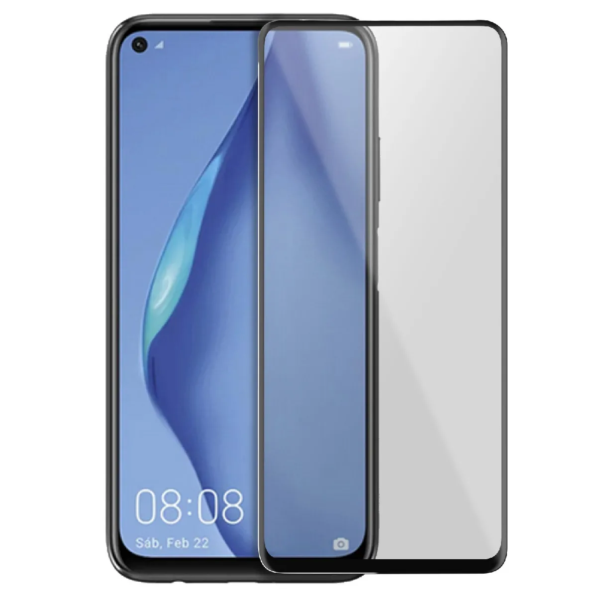 Avizar Noir Film Huawei P40 Lite Verre Trempé Biseauté