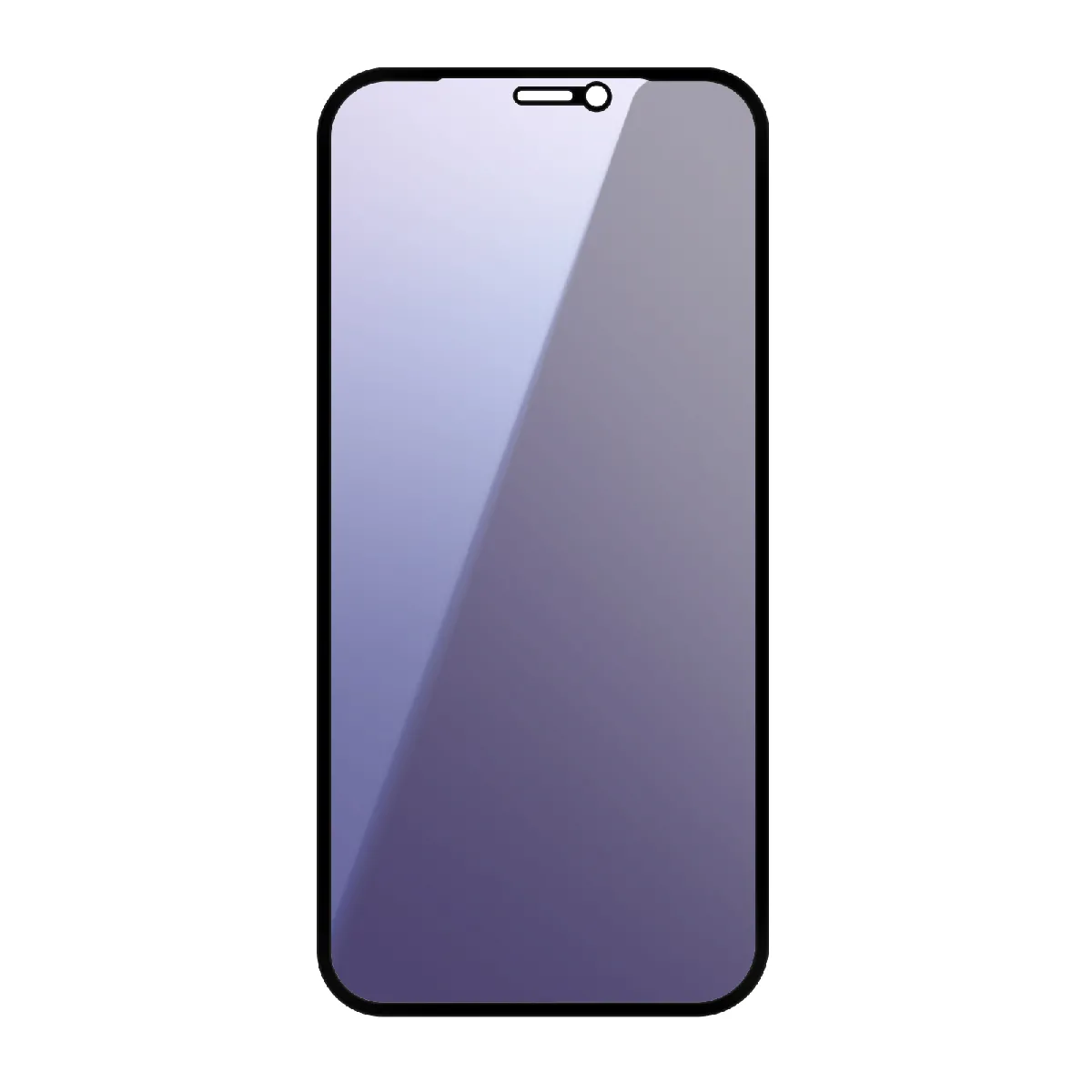 Avizar Bleue/Noir Protège Écran Pour Iphone 12 Mini Verre Trempé Anti-Lumière
