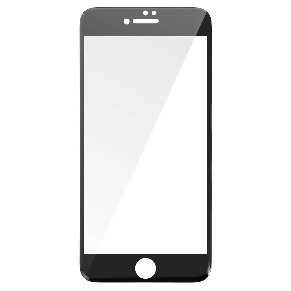 Avizar Noir Film Verre Trempé Protection Intégrale Pour Iphone 7 Plus / Pour Iphone 8 Plus Bords
